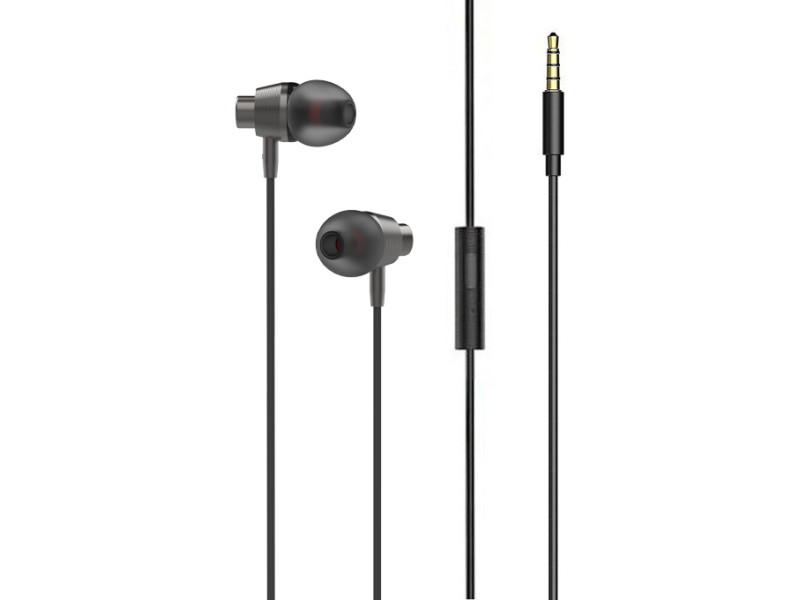 LDNIO earphones με μικρόφωνο HP05, 3.5mm σύνδεση, Φ10mm, 1.2m, γκρι