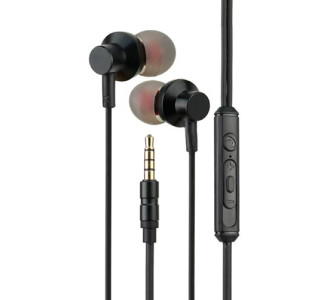 LDNIO earphones με μικρόφωνο HP06, 3.5mm σύνδεση, Φ10mm, 1.2m, μαύρα