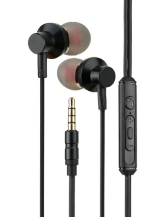 LDNIO earphones με μικρόφωνο HP06, 3.5mm σύνδεση, Φ10mm, 1.2m, μαύρα