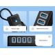 ORICO USB hub PW4U-C3, 4x θυρών, USB 3.0, 5Gbps, USB-C σύνδεση, μαύρο