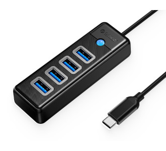 ORICO USB hub PW4U-C3, 4x θυρών, USB 3.0, 5Gbps, USB-C σύνδεση, μαύρο ORICO USB hub PW4U-C3, 4x θυρών, USB 3.0, 5Gbps, USB-C σύνδεση, μαύρο