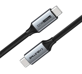 CABLETIME καλώδιο USB-C CT-C160-PU31-CMCM2, USB 3.2, 100W, 20Gbps, 4K, 1.5m, μαύρο CABLETIME καλώδιο USB-C CT-C160-PU31-CMCM2, USB 3.2, 100W, 20Gbps, 4K, 1.5m, μαύρο