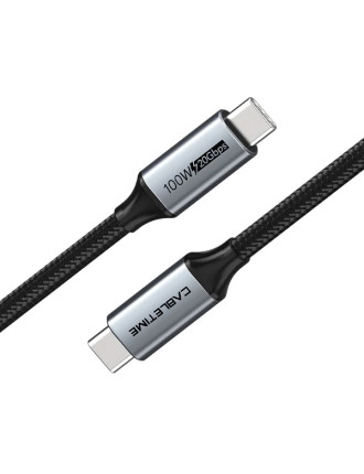 CABLETIME καλώδιο USB-C CT-C160-PU31-CMCM2, USB 3.2, 100W, 20Gbps, 4K, 1.5m, μαύρο CABLETIME καλώδιο USB-C CT-C160-PU31-CMCM2, USB 3.2, 100W, 20Gbps, 4K, 1.5m, μαύρο
