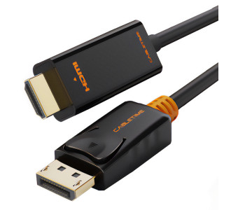 CABLETIME καλώδιο DisplayPort σε HDMI CT-AV585-02G, 1080p/60Hz, 1.8m, μαύρο CABLETIME καλώδιο DisplayPort σε HDMI CT-AV585-02G, 1080p/60Hz, 1.8m, μαύρο