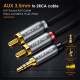 CABLETIME καλώδιο ήχου 3.5mm σε 2x RCA CT-AV314-P12G, 5m, μαύρο CABLETIME καλώδιο ήχου 3.5mm σε 2x RCA CT-AV314-P12G, 5m, μαύρο