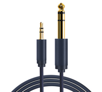 CABLETIME καλώδιο ήχου 3.5mm σε 6.3mm CT-AV321-H11G, 1.8m, μαύρο CABLETIME καλώδιο ήχου 3.5mm σε 6.3mm CT-AV321-H11G, 1.8m, μαύρο