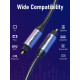 CABLETIME καλώδιο ήχου Toslink CT-AV380-P04GN, gold plated, 5mm, 3m, μαύρο CABLETIME καλώδιο ήχου Toslink CT-AV380-P04GN, gold plated, 5mm, 3m, μαύρο