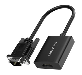 CABLETIME αντάπτορας VGA σε HDMI CT-AV582-VGAH με 3.5mm & micro USB, 1080p/60Hz, μαύρος CABLETIME αντάπτορας VGA σε HDMI CT-AV582-VGAH με 3.5mm & micro USB, 1080p/60Hz, μαύρος