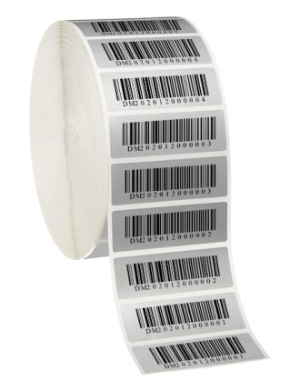 Αυτοκόλλητο με σειριακό αριθμό 6X1SN, VOID, πλαστικό, τυπωμένο, ασημί, 2x 500τμχ αυτοκόλλητα