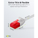 GOOBAY καλώδιο δικτύου 71546, CAT 6 U/UTP, slim, copper, 250MHz, 0.25m, γκρι