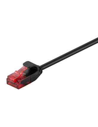 GOOBAY καλώδιο δικτύου 71547, CAT 6 U/UTP, slim, copper, 250MHz, 0.15m, μαύρο