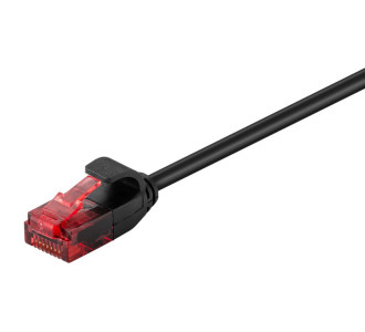 GOOBAY καλώδιο δικτύου 71548, CAT 6 U/UTP, slim, copper, 250MHz, 0.25m, μαύρο