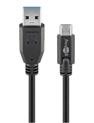 GOOBAY καλώδιο USB σε USB-C 73141, 15W, 5Gbps, 3m, μαύρο