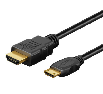 GOOBAY καλώδιο mini HDMI σε HDMI 74081 με Ethernet, 4K/60Hz, 18 Gbps, 1m, μαύρο