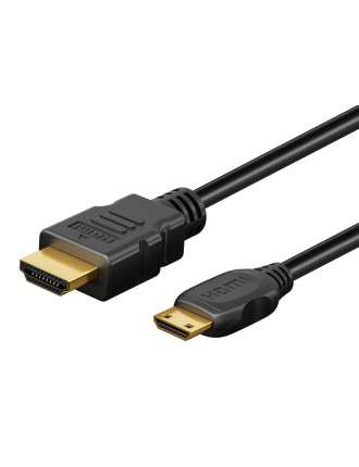 GOOBAY καλώδιο mini HDMI σε HDMI 74088 με Ethernet, 4K/60Hz, 10.2 Gbps, 5m, μαύρο