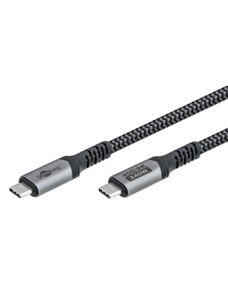 GOOBAY καλώδιο USB-C 74210, USB4, 240W, 40Gbps, 8K/60Hz, 0.50m, γκρι