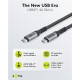 GOOBAY καλώδιο USB-C 74212, USB4, 240W, 40Gbps, 8K/60Hz, 1.5m, γκρι