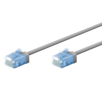 GOOBAY καλώδιο δικτύου 74223, CAT 6A U/UTP, ultra slim, copper, 500MHz, 2m, γκρι