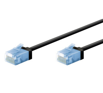 GOOBAY καλώδιο δικτύου 74231, CAT 6A U/UTP, ultra slim, copper, 500MHz, 0.25m, μαύρο