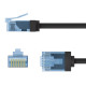 GOOBAY καλώδιο δικτύου 74232, CAT 6A U/UTP, ultra slim, copper, 500MHz, 0.50m, μαύρο