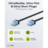 GOOBAY καλώδιο δικτύου 74240, CAT 6A U/UTP, slim, copper, 500MHz, 7.5m, μαύρο
