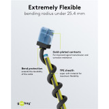 GOOBAY καλώδιο δικτύου 74240, CAT 6A U/UTP, slim, copper, 500MHz, 7.5m, μαύρο