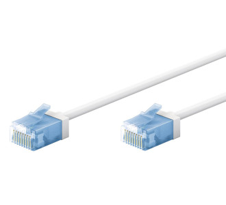 GOOBAY καλώδιο δικτύου 74285, CAT 6A U/UTP, ultra slim, copper, 500MHz, 0.5m, λευκό