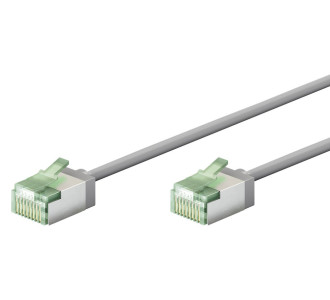 GOOBAY καλώδιο δικτύου 74344, CAT 8.1 U/FTP, ultra slim, copper, 40Gbps, 0.25m, γκρι