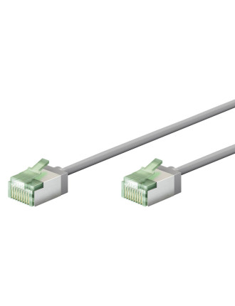 GOOBAY καλώδιο δικτύου 74344, CAT 8.1 U/FTP, ultra slim, copper, 40Gbps, 0.25m, γκρι