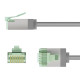 GOOBAY καλώδιο δικτύου 74345, CAT 8.1 U/FTP, ultra slim, copper, 40Gbps, 0.50m, γκρι