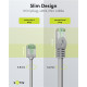 GOOBAY καλώδιο δικτύου 74347, CAT 8.1 U/FTP, ultra slim, copper, 40Gbps, 2m, γκρι