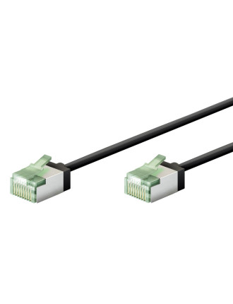 GOOBAY καλώδιο δικτύου 74350, CAT 8.1 U/FTP, ultra slim, copper, 2000MHz, 0.15m, μαύρο