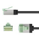 GOOBAY καλώδιο δικτύου 74350, CAT 8.1 U/FTP, ultra slim, copper, 2000MHz, 0.15m, μαύρο