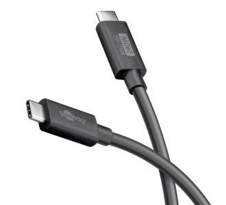 GOOBAY καλώδιο USB-C 74376, USB4, 240W, 80Gbps, 16K/60Hz, 1.2m, μαύρο