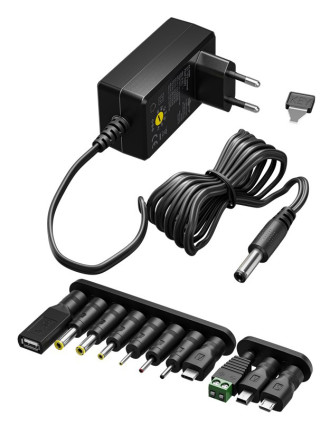 GOOBAY επιτοίχιος φορτιστής 74436, 5V-15V, 36W, 12 tips