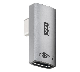 GOOBAY αντάπτορας USB-C 74443, γωνιακός 90°, USB4, 240W, 40Gbps, 8K, γκρι