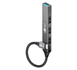 GOOBAY USB hub 74457, 4x θυρών, USB 3.2, 5Gbps, USB-C σύνδεση, γκρι GOOBAY USB hub 74457, 4x θυρών, USB 3.2, 5Gbps, USB-C σύνδεση, γκρι