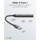 GOOBAY USB hub 74458, 4x θυρών, USB 3.2, 5Gbps, USB σύνδεση, γκρι GOOBAY USB hub 74458, 4x θυρών, USB 3.2, 5Gbps, USB σύνδεση, γκρι