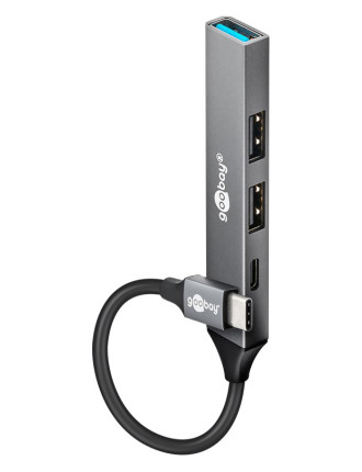 GOOBAY USB hub 74459, 4x θυρών, USB 3.2, 5Gbps, USB-C σύνδεση, γκρι GOOBAY USB hub 74459, 4x θυρών, USB 3.2, 5Gbps, USB-C σύνδεση, γκρι
