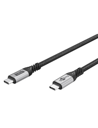 GOOBAY καλώδιο USB-C 74776, USB4, 240W, 80Gbps, 16K/60Hz, 1.5m, μαύρο