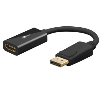 GOOBAY αντάπτορας DisplayPort σε HDMI 75269, 4K/60Hz, 0.1m, μαύρος