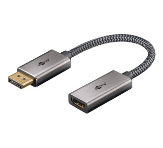 GOOBAY αντάπτορας DisplayPort σε HDMI 75271, 4K/60Hz, 0.2m, γκρι