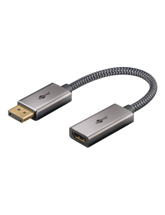 GOOBAY αντάπτορας DisplayPort σε HDMI 75271, 4K/60Hz, 0.2m, γκρι