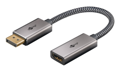 GOOBAY αντάπτορας DisplayPort σε HDMI 75271, 4K/60Hz, 0.2m, γκρι