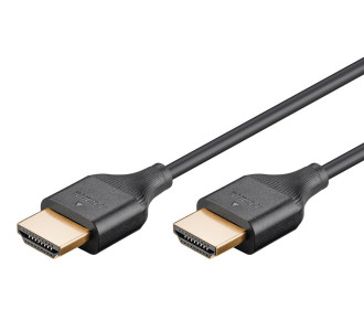 GOOBAY καλώδιο HDMI 75292 με Ethernet, slim, 4K/60Hz, 18 Gbps, 0.5m, μαύρο