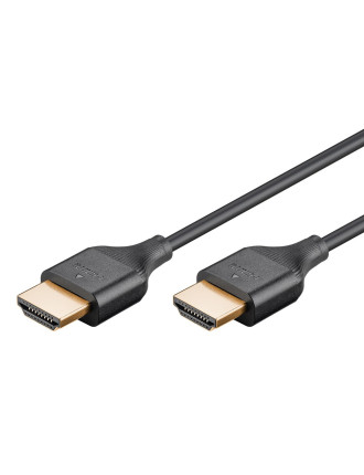 GOOBAY καλώδιο HDMI 75292 με Ethernet, slim, 4K/60Hz, 18 Gbps, 0.5m, μαύρο