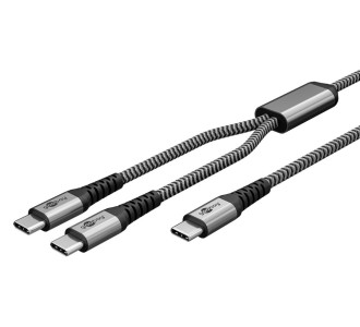 GOOBAY καλώδιο USB-C σε 2x USB-C 75739, 60W, 480Mbps, 1.5m, γκρι GOOBAY καλώδιο USB-C σε 2x USB-C 75739, 60W, 480Mbps, 1.5m, γκρι
