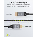 GOOBAY καλώδιο HDMI 2.1 76274 με Ethernet, 8K/60Hz, 48 Gbps, 10m, μαύρο