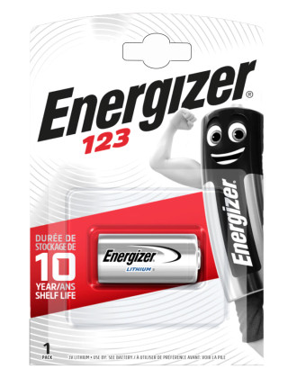 ENERGIZER μπαταρία λιθίου CR123A, 3V, 1τμχ ENERGIZER μπαταρία λιθίου CR123A, 3V, 1τμχ
