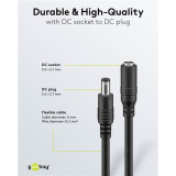 GOOBAY καλώδιο προέκτασης τροφοδοσίας 76671, 5.5x2.1mm, 5m, μαύρο GOOBAY καλώδιο προέκτασης τροφοδοσίας 76671, 5.5x2.1mm, 5m, μαύρο